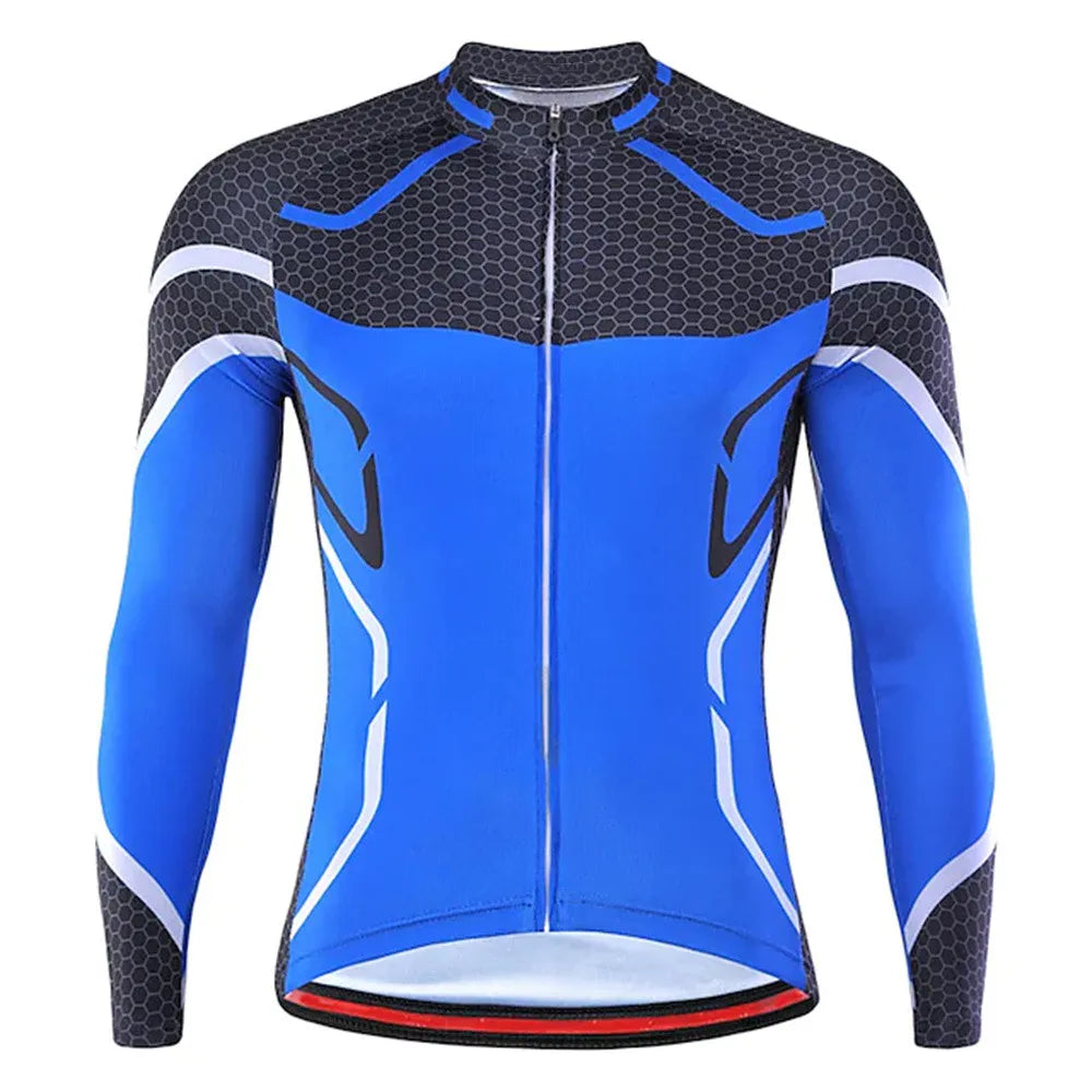 Men  100% Polyester  Mountain  Cycling Jersey Quick-Dry Top Long Sleeve Design Jersey New Hot Sale-WAYBIKER