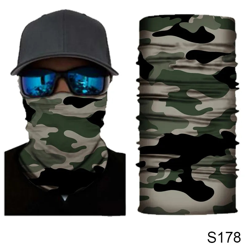 Camouflage Cycling Face Mask Tactical Military Scarf Neck Gaiter Men Seamless Bandana Women Headband Balaclava Tube Face Shield