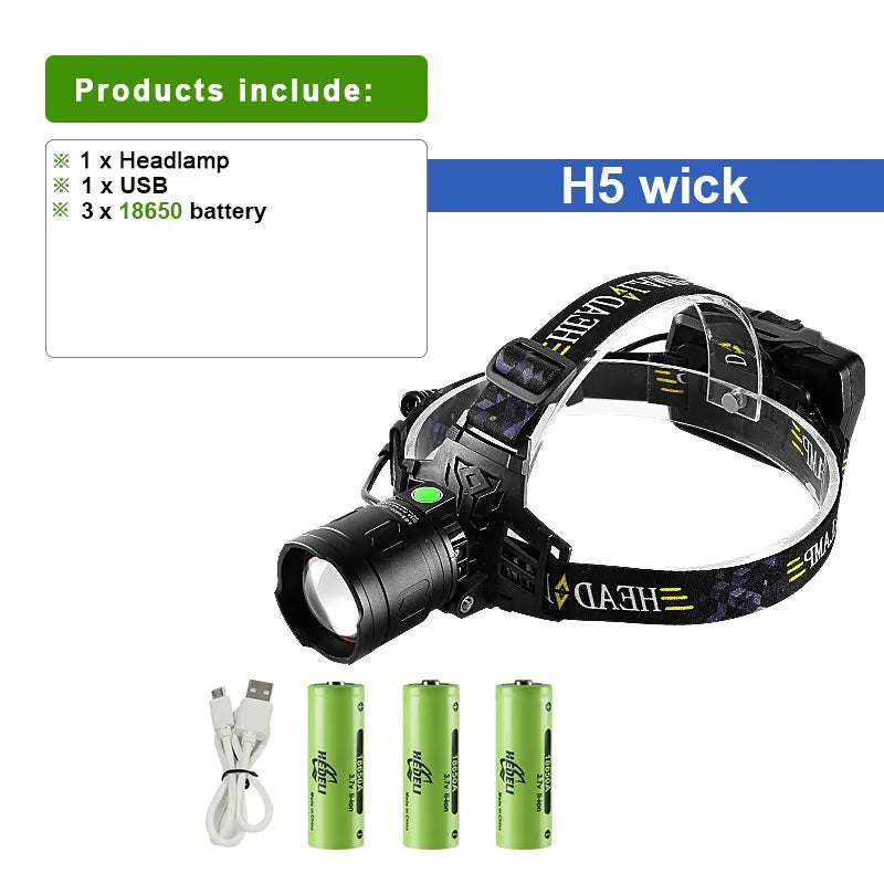 New XHP199 High Power Headlamp Usb Rechargeable Head Lamp XHP160 IR Induction LED Headlamp Headlight Head Flashlight For Fishing-WAYBIKER