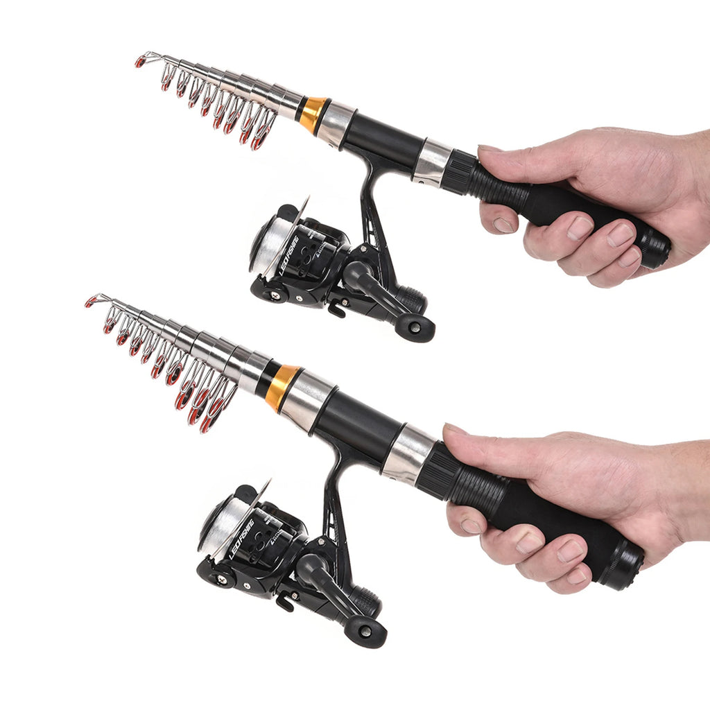 drill fishing pole Lixada Fishing Rod Reel Combo Full Kit with 2.1m 2.3m Telescopic Fishi