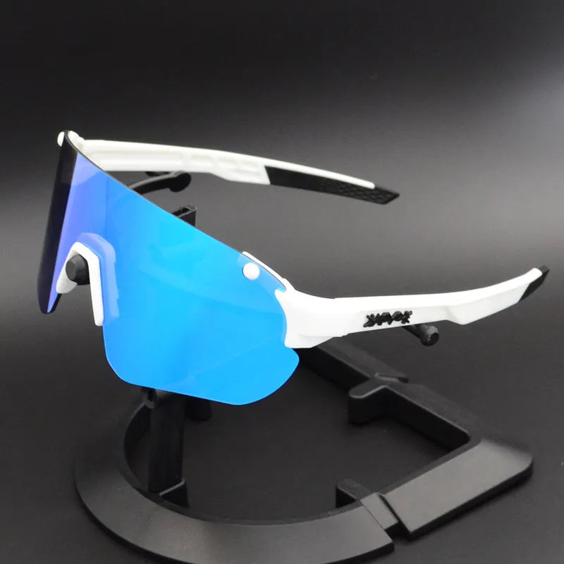 Kapvoe Cycling Glasses UV400 MTB Road Bike Sunglasses Running Riding Fishing Eyewear Men Women Bicycle Goggles 4 Lens-WAYBIKER