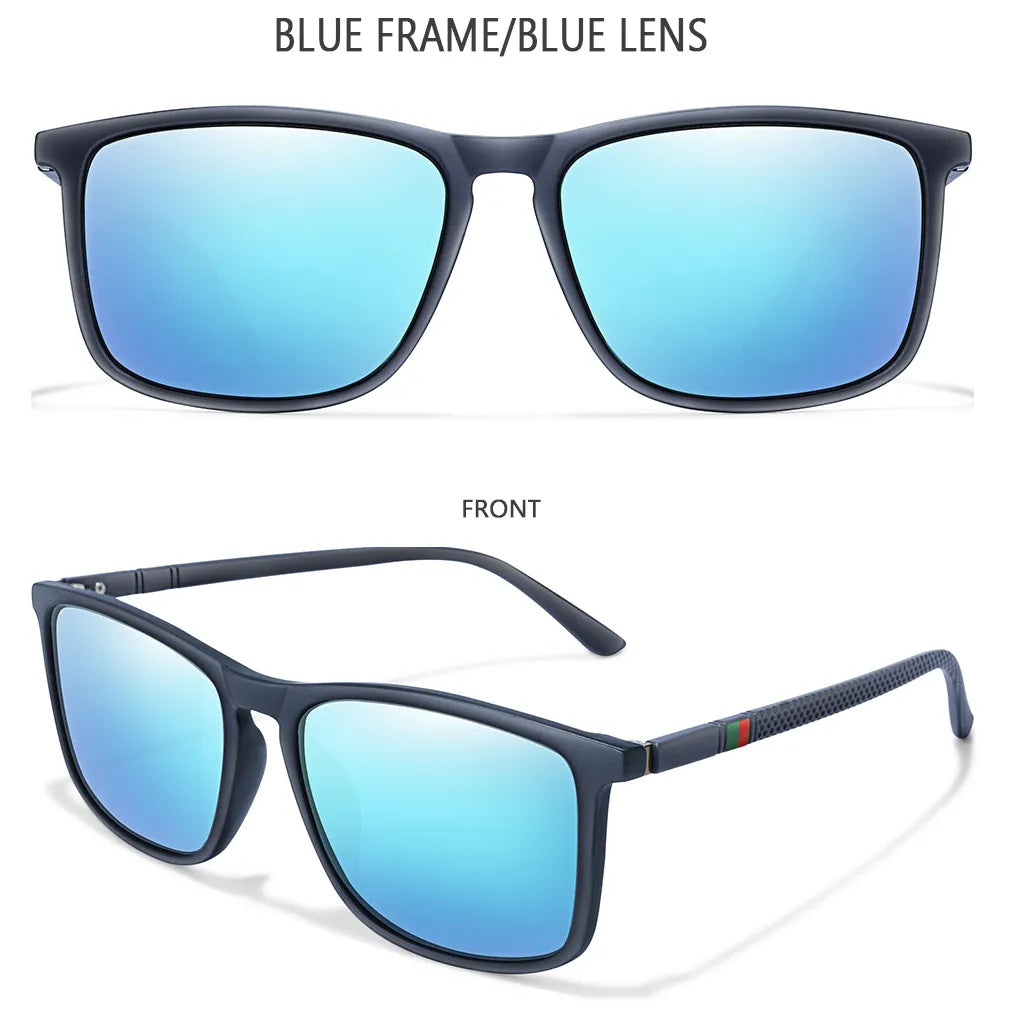 Men Women Fashion Cycling Sun Glasses  Travel Driving Fishing Male Eyewear UV400 Luxury Square Vintage Polarized Sunglasses-WAYBIKER