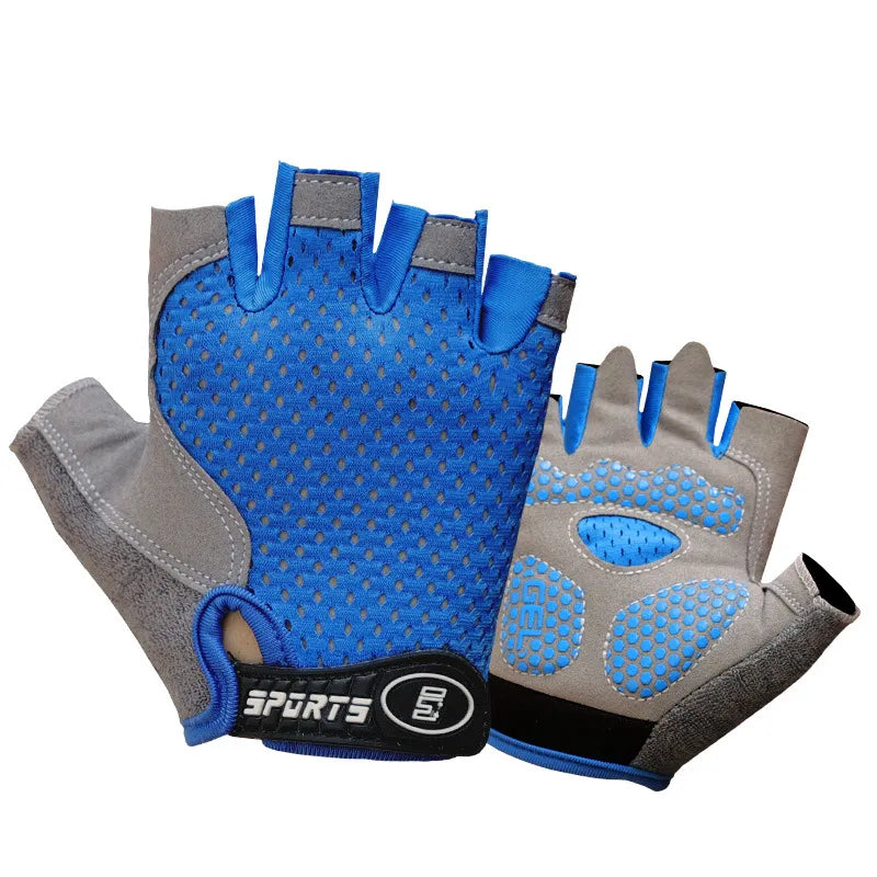 Children's Gloves Half Finger Outdoor Sports Kids Cycling Boys Girls Protection Antislip Breathable Thin Spring Summer Gloves-WAYBIKER