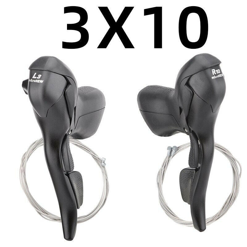 MicroNEW Road Bike Shifter 3x7 3x8 3x9 3x10 Speed Brake Levers Bicycle 2x7 2x8 2x9 2x10 Speed Front Derailleur For Shimano-WAYBIKER