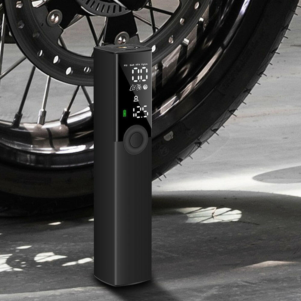 Woowind BP188 Tire Inflator Electric Bike Pump, Portable Air Pump for Bikes, Auto Shut-Off, 120PSI and Rechargeable-WAYBIKER