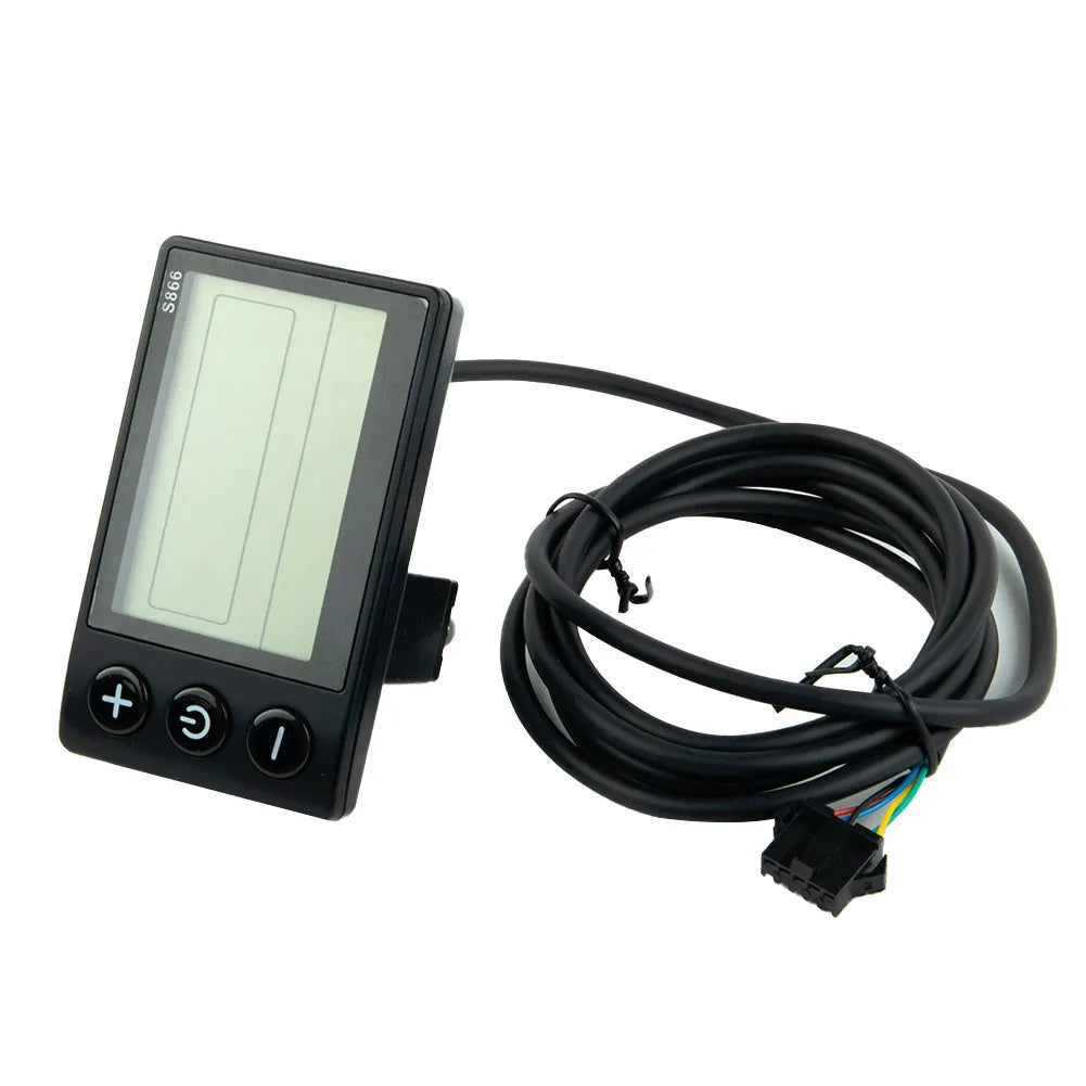 1 Set S866 Electronic LCD Display 24V 36V 48V With LCD Display Instrument SM Connector Scooter Modification Accessories-WAYBIKER