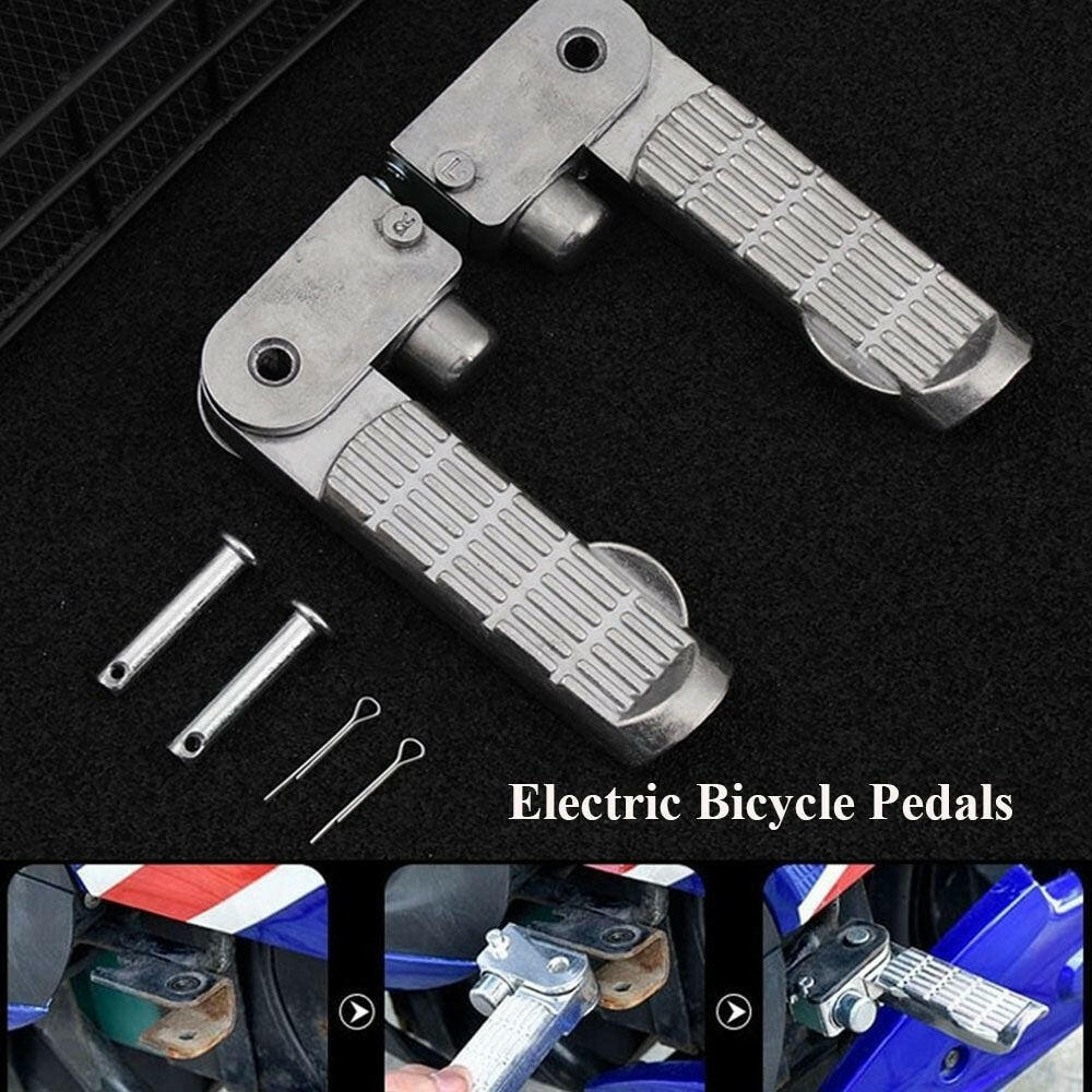 Electric Bicycle Pedals Axle Foot Rest Pegs Anti-Slip Aluminum Alloy Mountain Road Cycling Bicycle Front Rear Socle Pedal-WAYBIKER