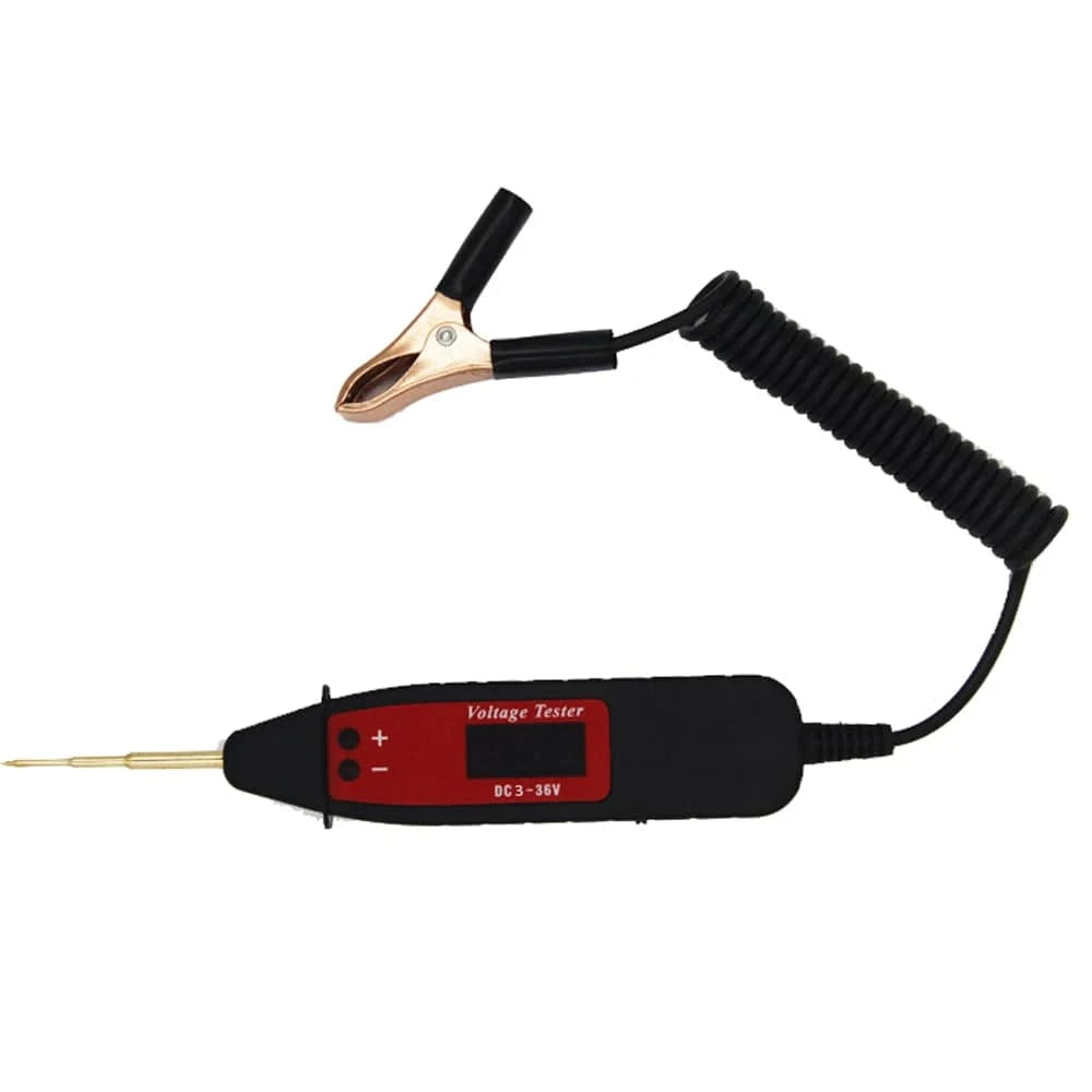 Multifunctional Car Digital LCD Electric 5-36V Voltage Test Pen Probe Detector Tester LED Light Automotive Diagnostic Tool-WAYBIKER