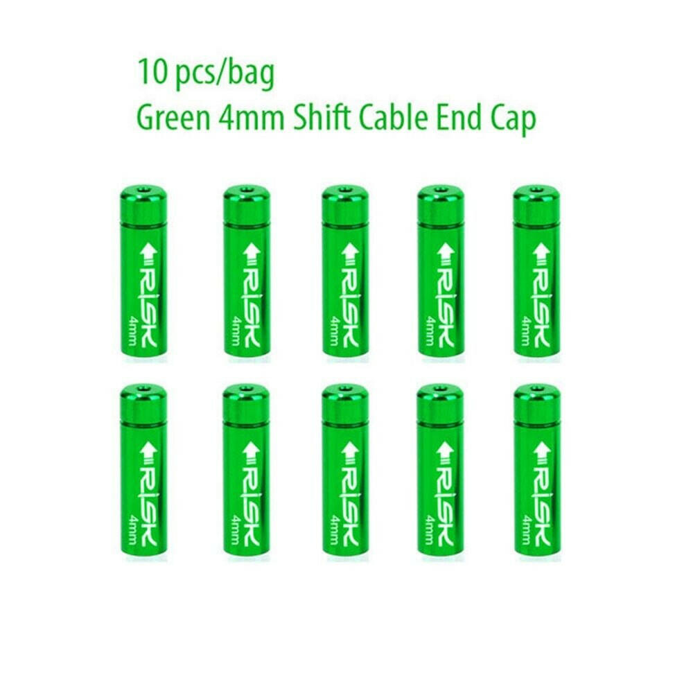 10 PCs 4mm/5mm Aluminum Alloy Bicycle Derailleur Shift Brake Cable End Cap Housing Ferrules Crimps Wire Tip Dust Cover-WAYBIKER