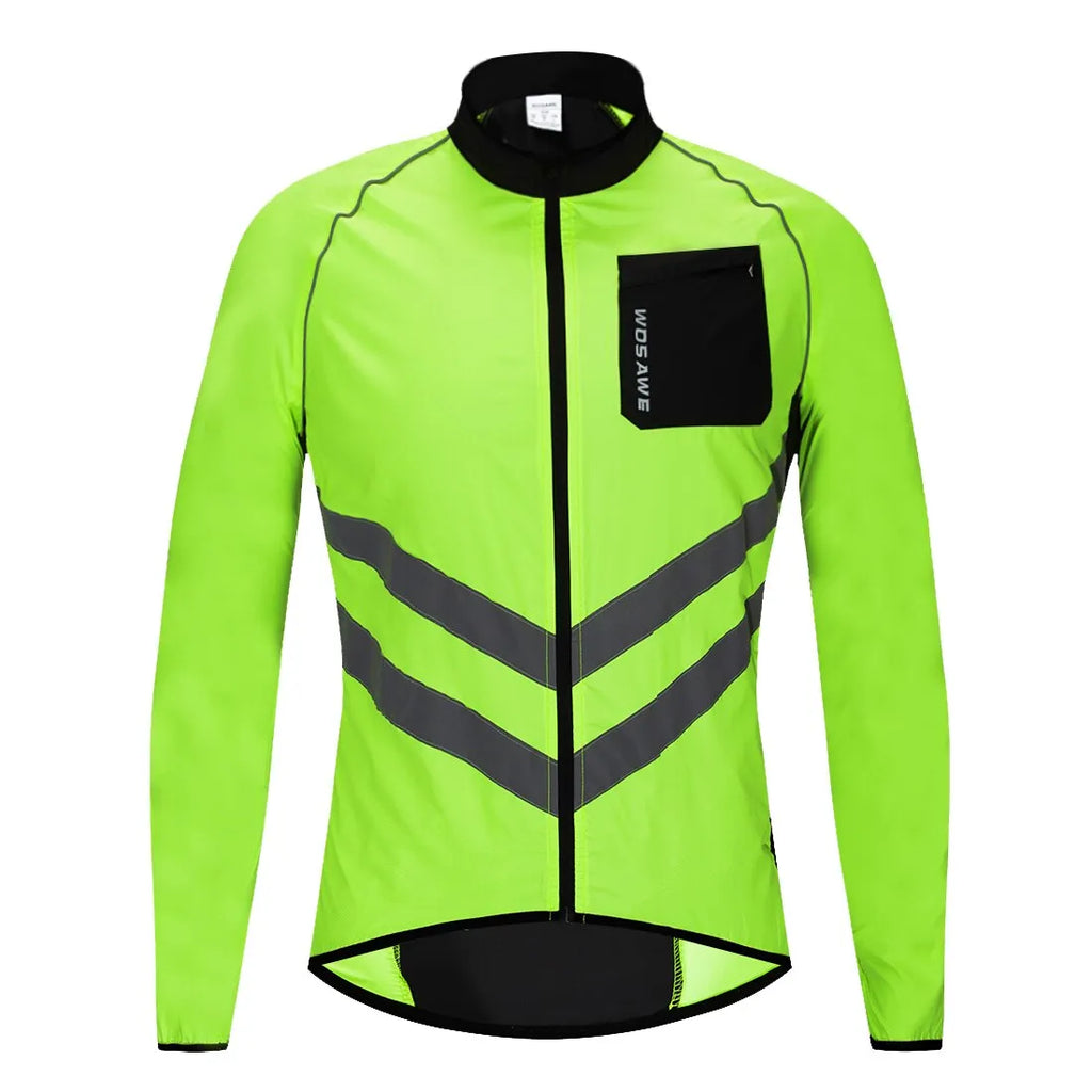 Men Cycling Windbreaker Long Jersey Lightweight Windproof Jacket Water Repellent Bicycle MTB Road Bike Clothing-WAYBIKER