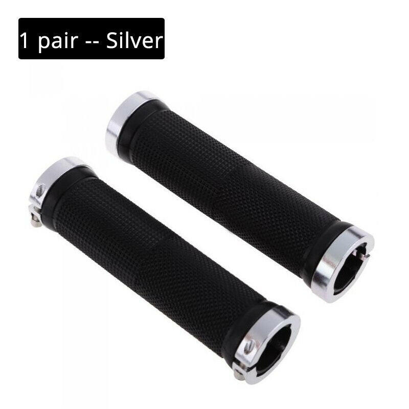 1 Pair Bicycle Handlebar Grips Aluminum Alloy Lock Ring MTB Handle Bars Grips Mountain Road Bike Grips Cycling Accessories-WAYBIKER