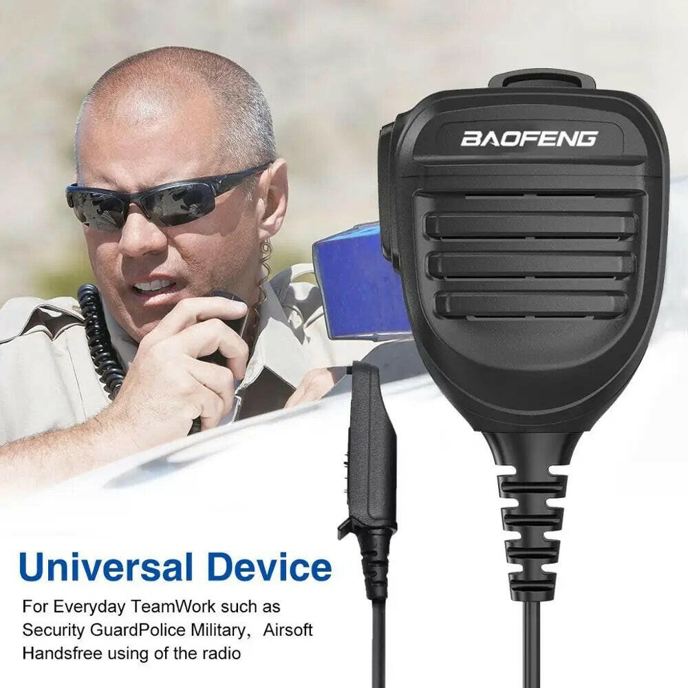 Baofeng UV-9R Plus/Pro Waterproof Shoulder Speaker Microphone For Baofeng UV-XR UV-9R PLUS/Pro BF-9700 UV-S22 Pro Walkie talkie-WAYBIKER