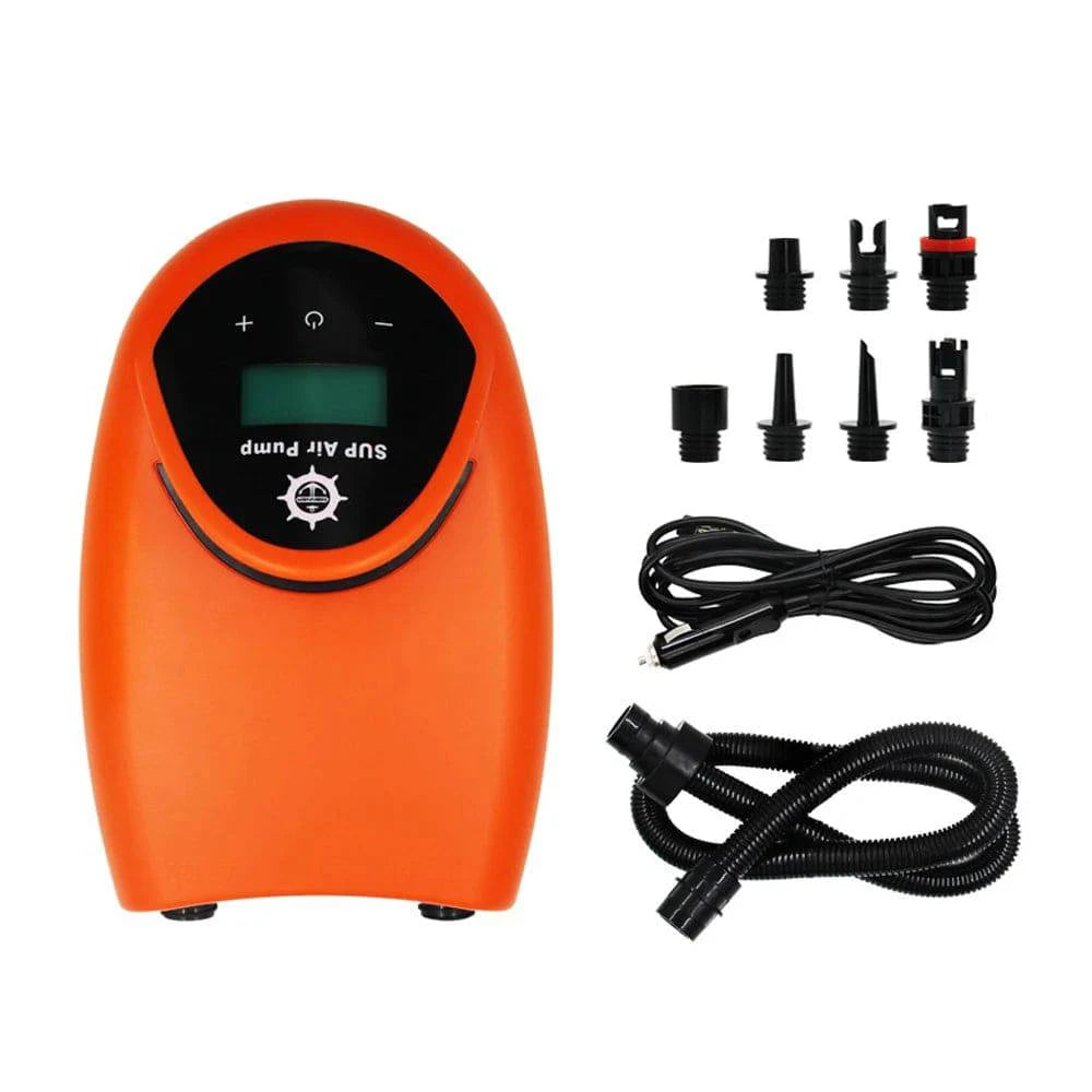Electric Air Pump 20PSI High Pressure Air Compressor Inflation & Deflation Pump with 7 Nozzles for Inflatable Boat Surfboard-WAYBIKER
