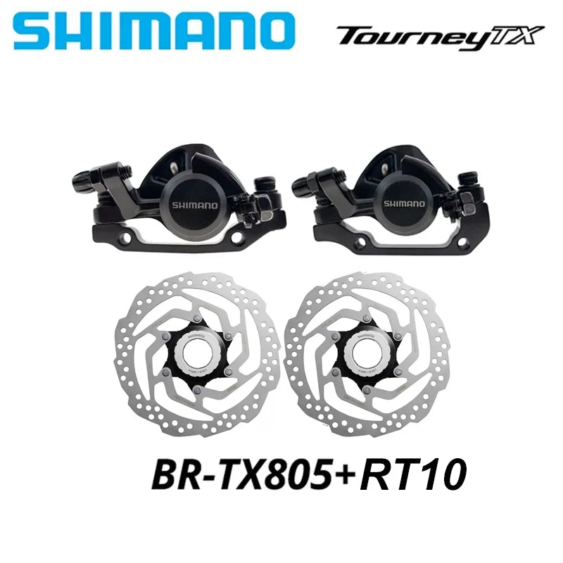 Shimano TOURNEY TX BR-TX805 Mechanical Disc Brake Calipers Resin Pads TX805 Caliper G3 HS1 RT56 RT54 RT30 RT26 Rotor 160mm