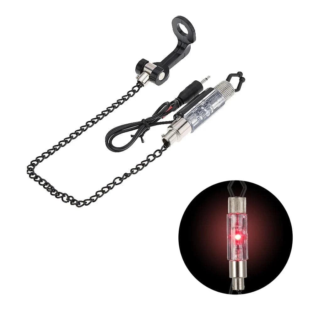 Iron Fishing Bite Alarm Chain Hanger Swinger LED Illuminated Indicator For Outdoor Fishing Tools Fishing Accessories-WAYBIKER