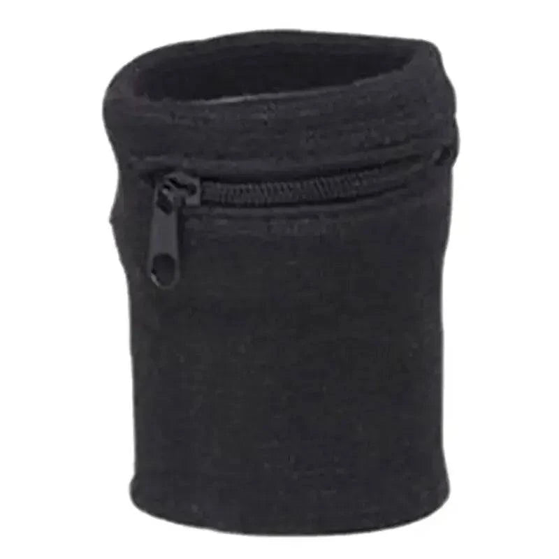 Man Wrist Wallet Pouch Band Fleece Zipper Running Gym Cycling Safe Sport Wrist Band Bag Coin Key Storage Lightweight Gray-WAYBIKER