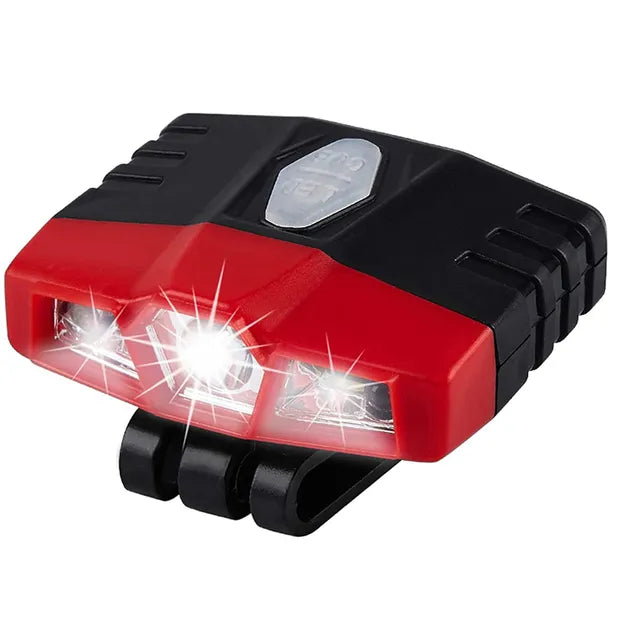 Ultra Bright Mini Hands Free Cree LED Clip on Cap Light - Rechargeable Waterproof Hat Light Flashlight Headlamp for Fishing Camp-WAYBIKER