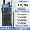 Baofeng M-5R Air Band Walkie Talkie 3800mAh Battery Wireless Copy Frequency Long Range AM commutator Ham UV-5R K5 Two Way Radio