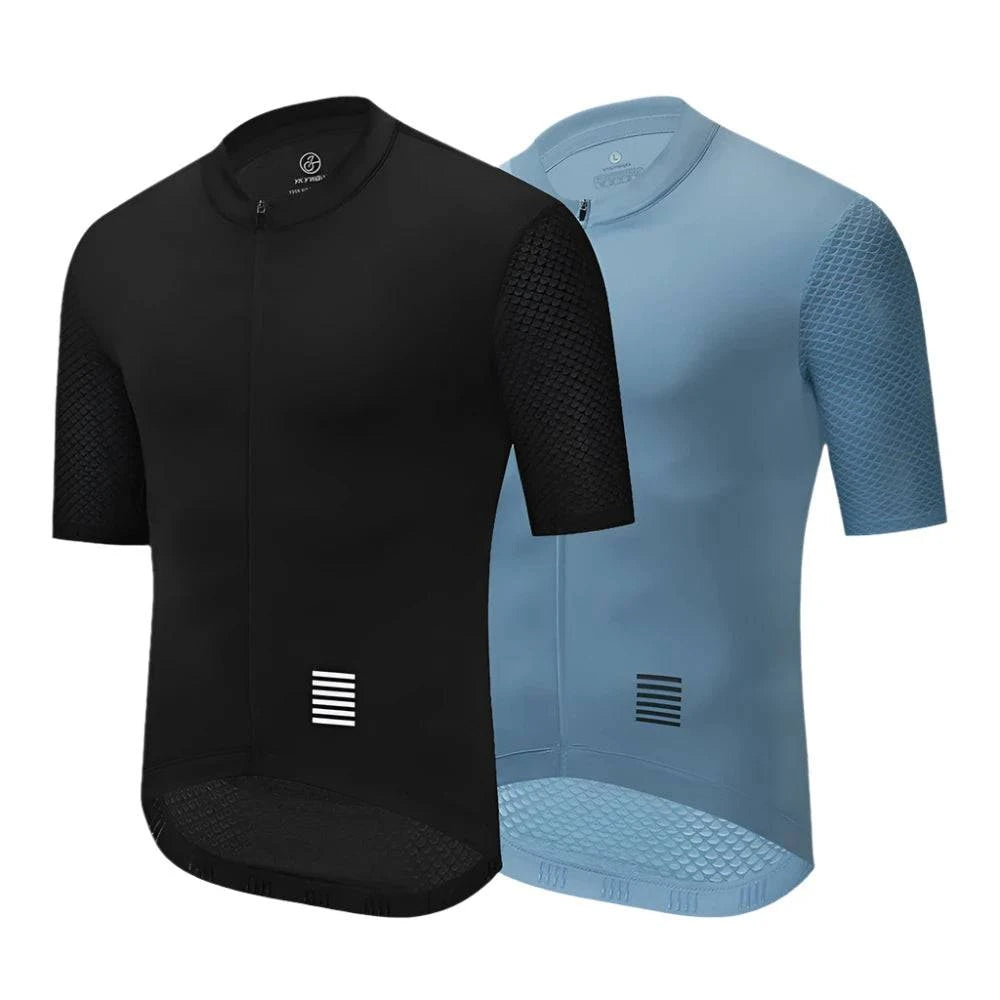 YKYWBIKE Men Cycling Jersey Short Sleeve Reflective Summer MTB Maillot Shirt Downhill Jersey Pro Team Mountain Bicycle Clothing-WAYBIKER