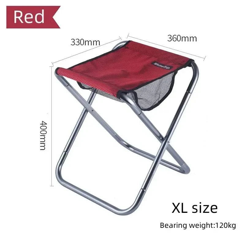ShineTrip Outdoor Portable Folding Stool Ultralight Aluminum Alloy Stool Fishing Chair Traveling Camping Picnics-WAYBIKER