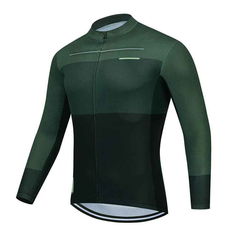 Spring Long Sleeve Cycling Jersey Man's Cycling Clothing 2023 Summer Anti-UV Bike Jersey Breathable Bicycle Shirt-WAYBIKER