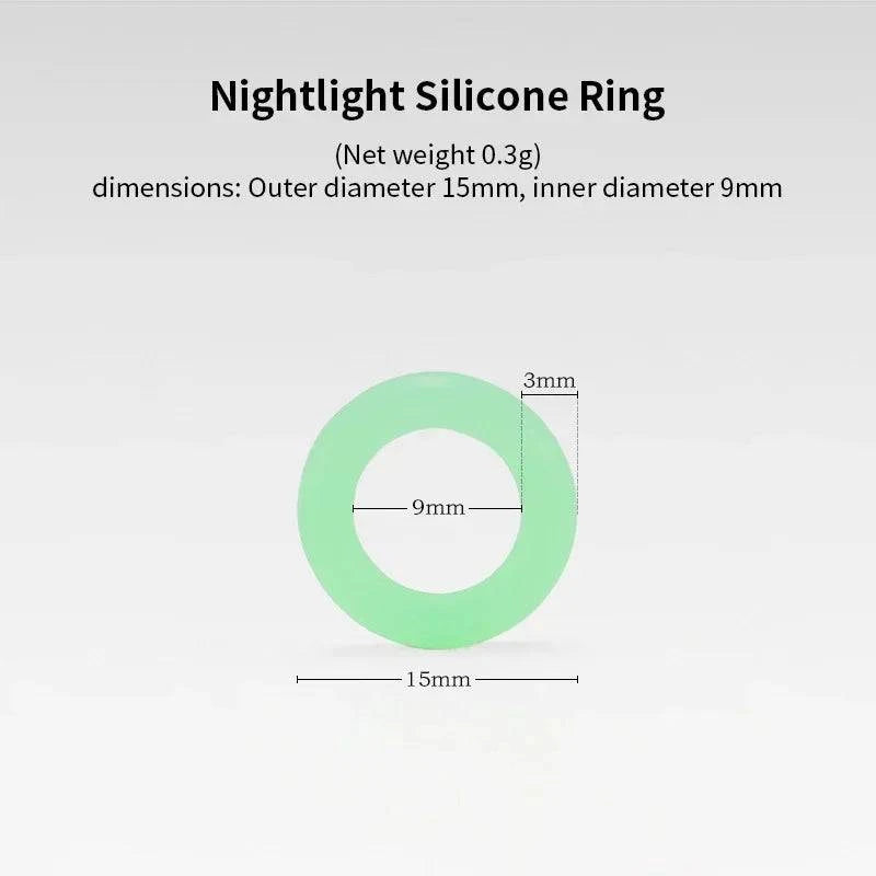 10/50/100pcs Outdoor Ground Nail Luminous Ring Silicone Rubber O-ring Warning Ring For Camping Tent Nail Accessories-WAYBIKER