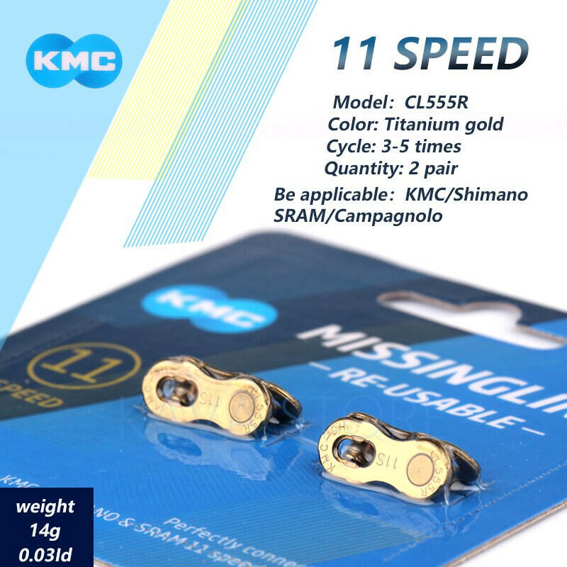 2 Pairs KMC Bicycle Missing Link 6/7/8/9/10/11/12 Speed Quick Magic Clasp Gold Silver Reusable For SHIMANO SRAM Bike Chains-WAYBIKER