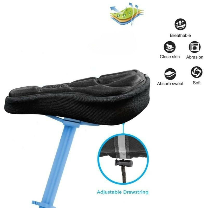 Soft 3D Padded Cycling Bicycle MTB Bike Saddle Seat Cover Cushion Sponge Foam Comfortable Saddles Mat Bicycle Accessory