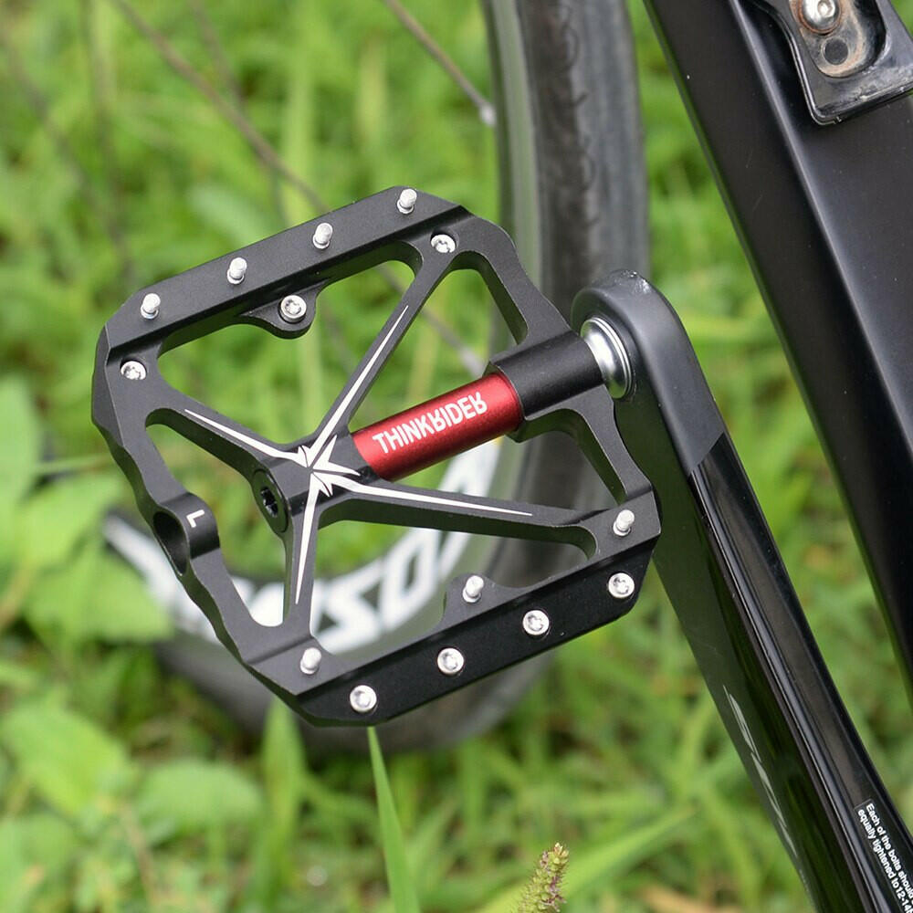 thinkrider pedal ThinkRider Flat Bike Pedals MTB Road 3 Sealed Bearings Bicycle Pedals