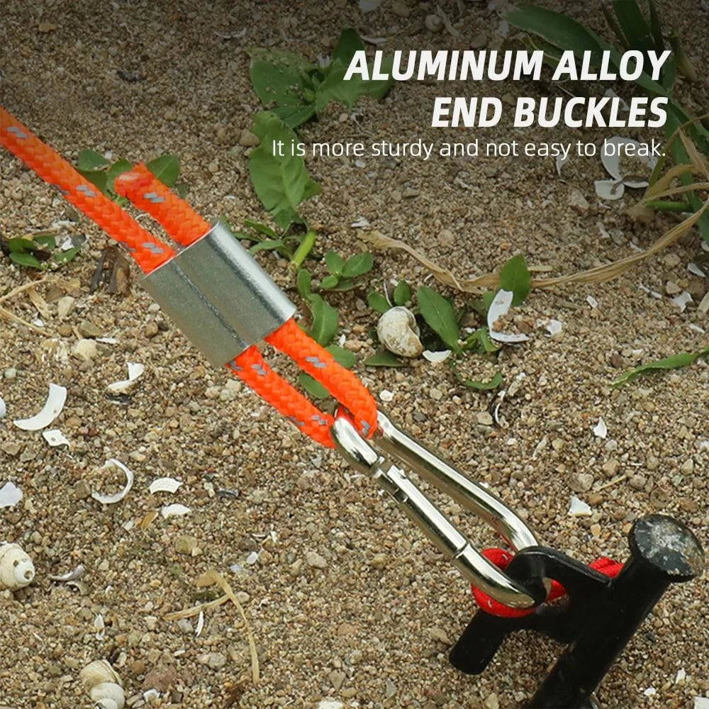 4meters/5meters Adjustable Tent Rope Clip Hanger Loose-Proof Reinforced Awning Windproof Rope Clip Camping Tools-WAYBIKER