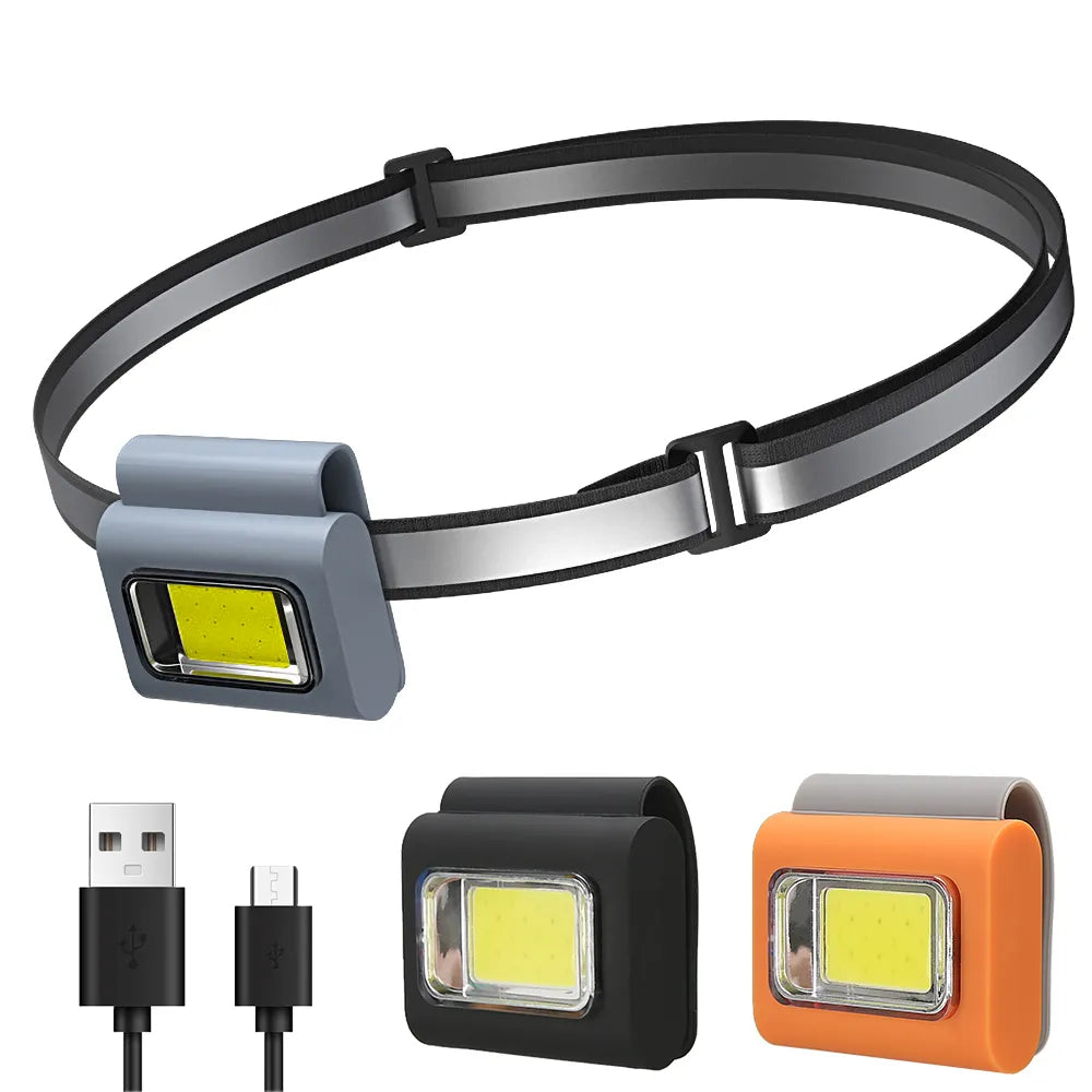 Multifunctional LED Portable Light With Magnetic Charging Light Clothes Clip Running Light Silicone Work Strong Light Headlamp-WAYBIKER