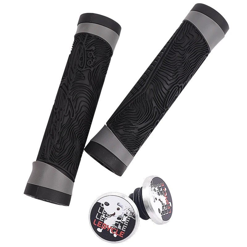 Lebycle Pure Silicone Gel Durable Shock Proof Anti Slip Soft Bicycle Grips for MTB Mountain Bike 22.1mm Handlebar-WAYBIKER