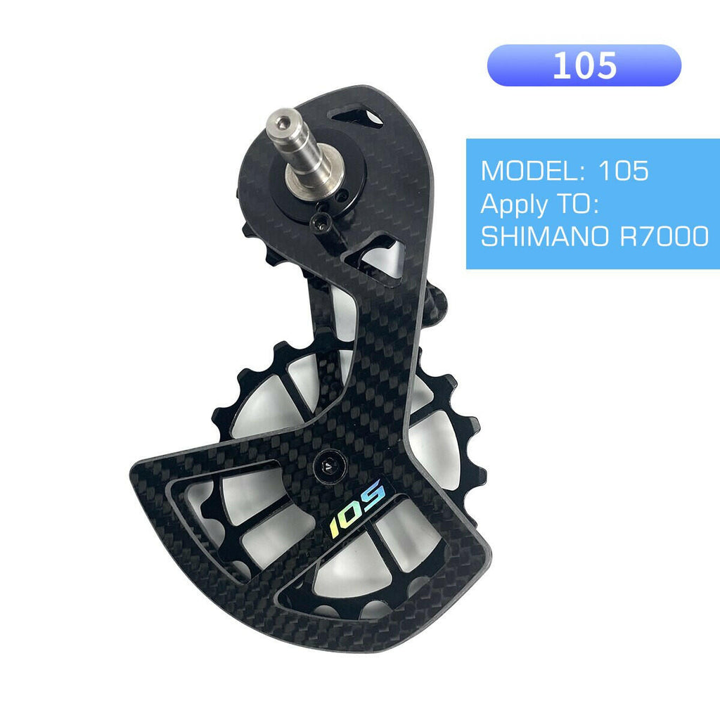 LTWOO Bicycle Ceramic Bearing Speed Carbon Fiber Pulley Wheel Rear Derailleurs Guide Wheel for Shimano 105/UT/Ultegra/DURA ACE-WAYBIKER