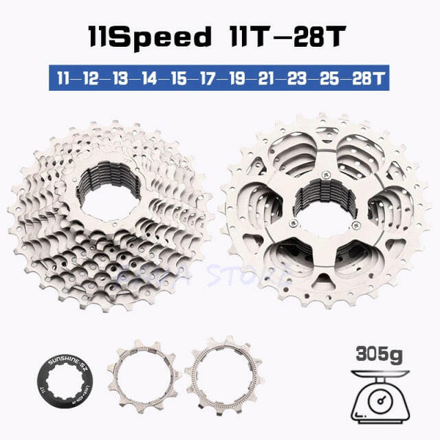 Sunshine HG Road Bike Cassette 8 9 10 11 12 Speed 11-23T/25T/28T/30T/32T/34T Bike Flywheel Sprocket for SHIMANO-WAYBIKER