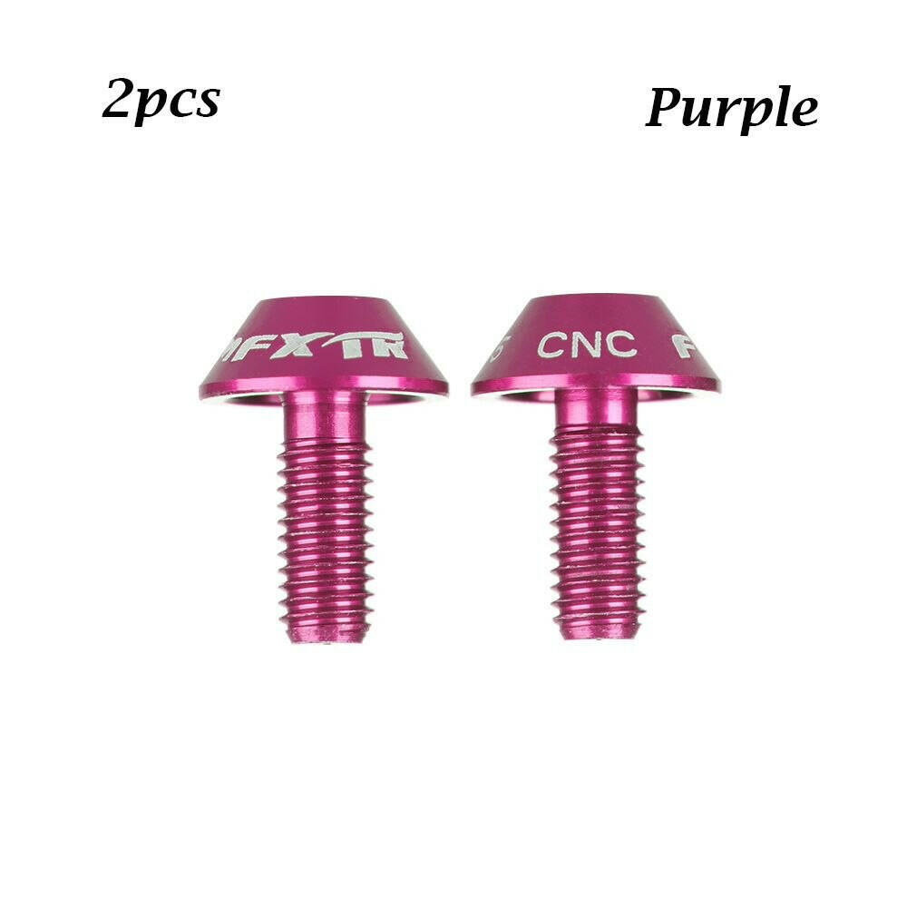 2Pcs/Set Colorful Aluminum Alloy Mountain Bike Water Bottle Holder Cage Screw Bolts M5x12mm Screw Durable Bicycle Accessories-WAYBIKER