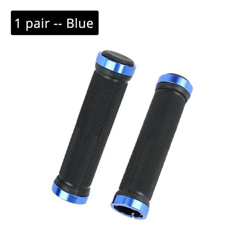 1 Pair Bicycle Handlebar Grips Aluminum Alloy Lock Ring MTB Handle Bars Grips Mountain Road Bike Grips Cycling Accessories-WAYBIKER