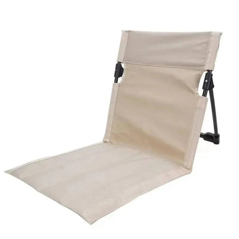 Foldable Camping Chair Outdoor Garden Park Single Lazy Chair Backrest Cushion Picnic Camping Folding Back Chair Beach Chairs-WAYBIKER