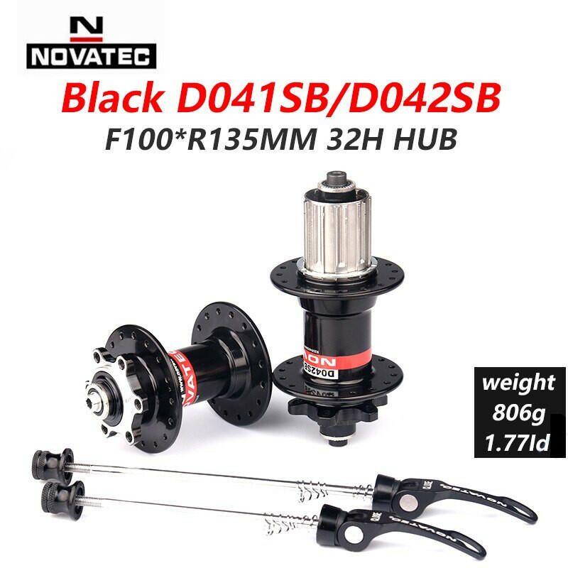 NOVATEC MTB Hub 32 Holes D041SB D042SB Front 100mm Rear 135mm Black HG Standard QR Cube Mountain Bike Hubs 8 9 10 11 12 Speed