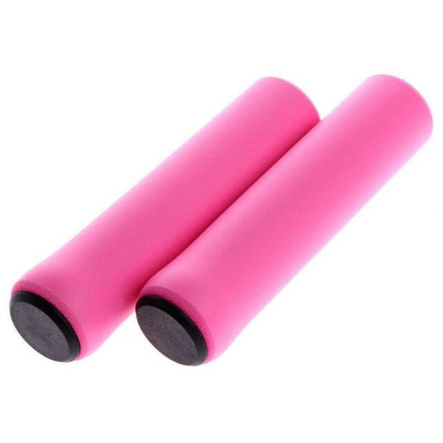 2pcs Soft Silicone Bicycle Handlebar Grips Outdoor MTB Road Bike Sponge Grips Cover Anti-slip Strong Support Grips Cycling Part-WAYBIKER