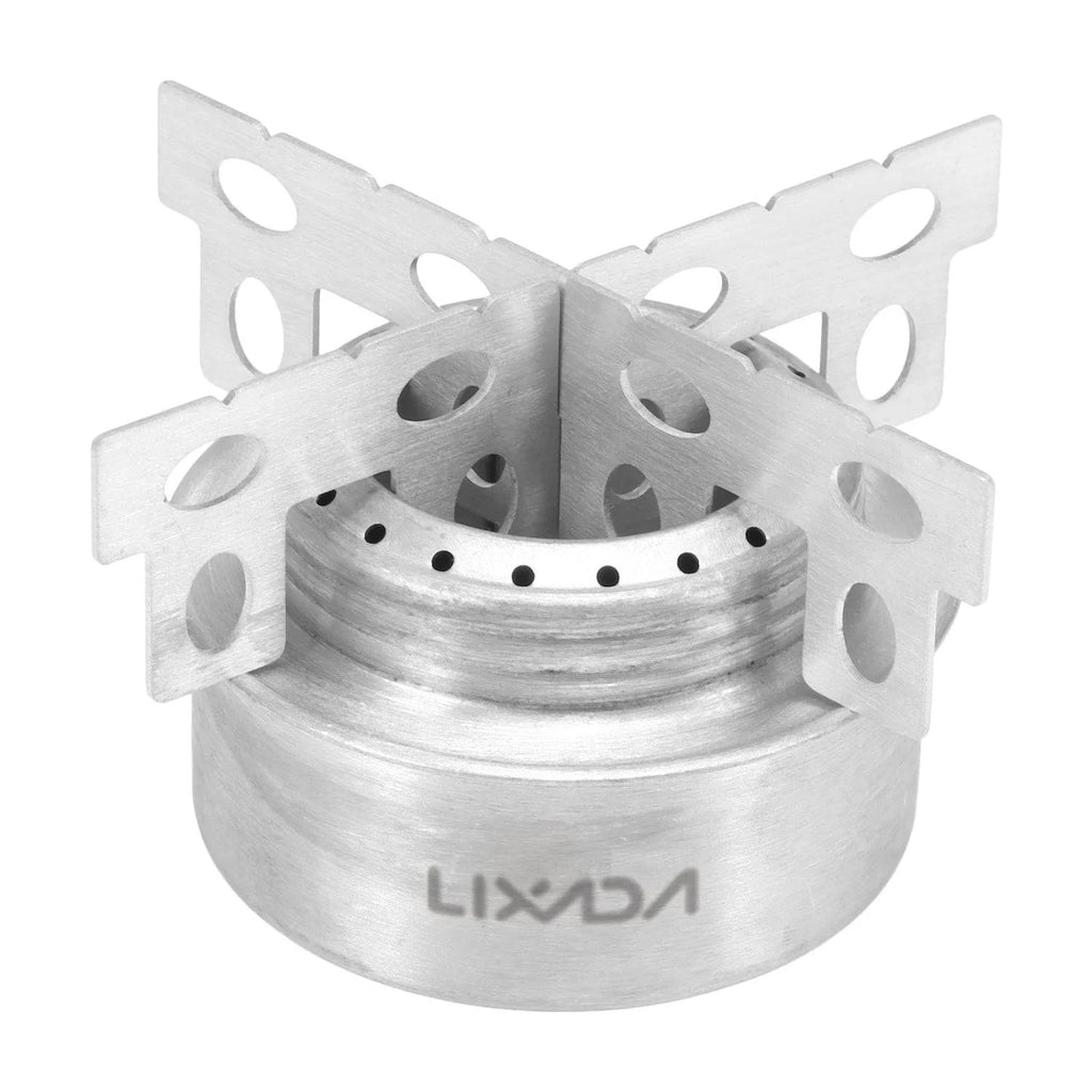 Lixada Outdoor Camping Stainless Steel/Titanium Mini Alcohol Stove with Cross Stand Stove Rack Support Stand For Hiking Picnic-WAYBIKER
