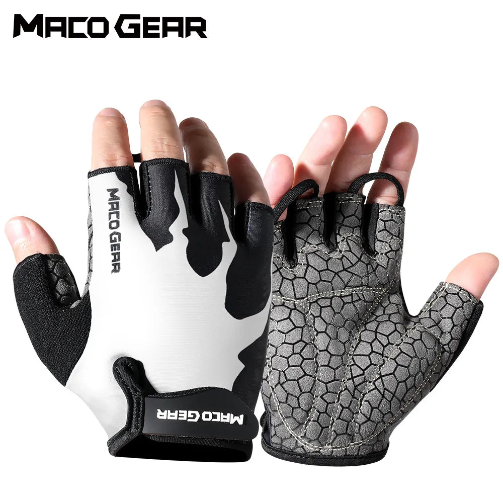 Cycling Gloves Half Finger Bicycle Shockproof Road Mountain Bike Running Summer Gym Fitness Anti-slip Protective Gear Men Women-WAYBIKER