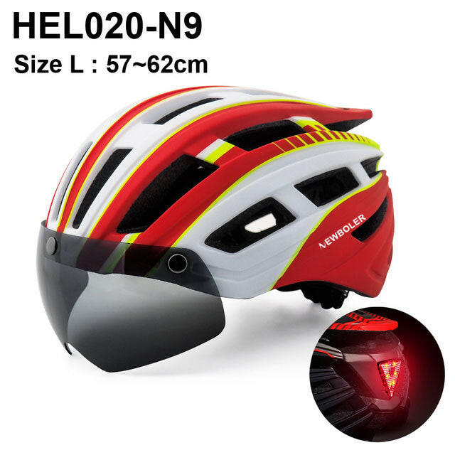 NEWBOLER Cycling Helmet Man Women LED Light Helmet Road Mountain Bike Helmet Lens For Riding Bicycle Sports Skateboard Scooter-WAYBIKER