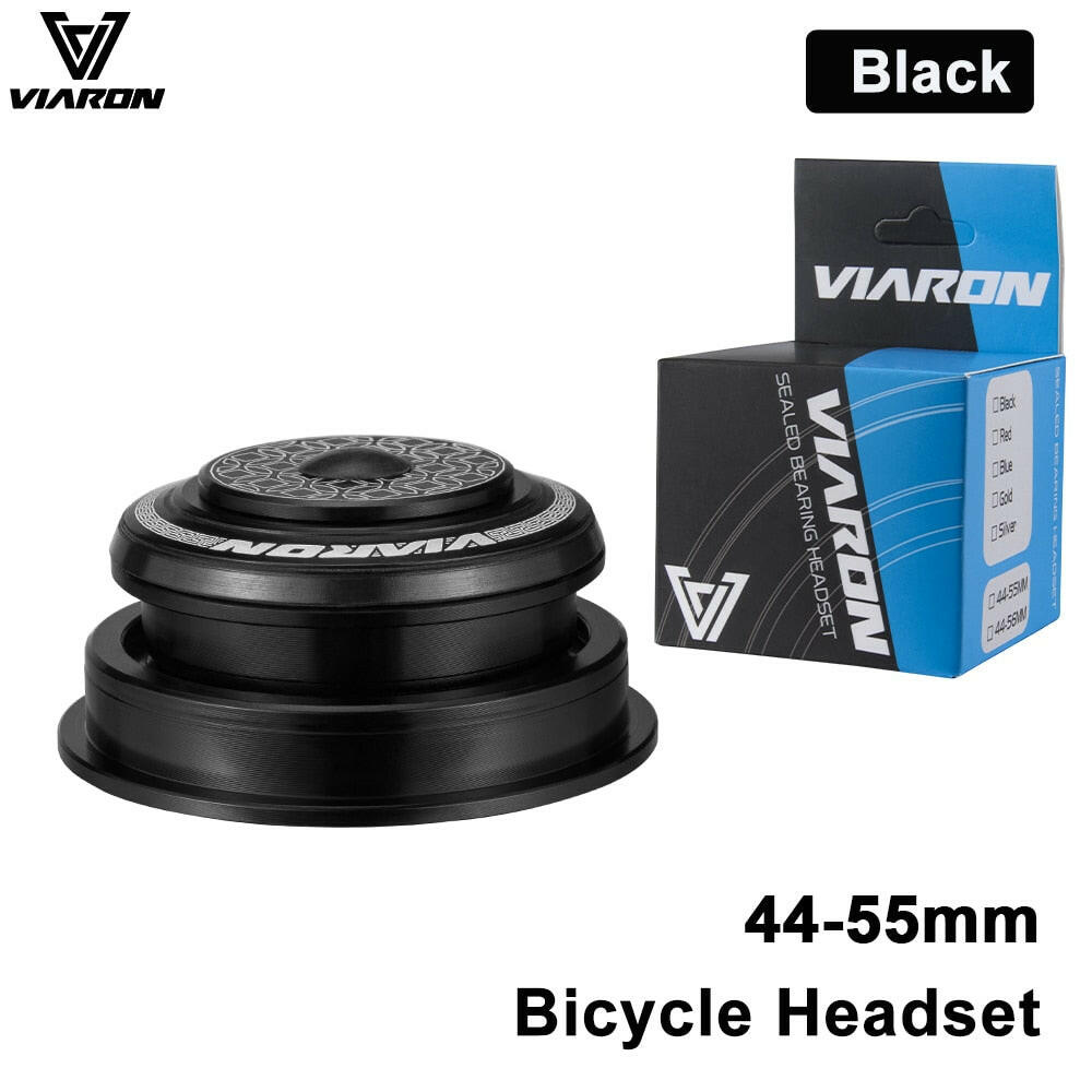 VIARON MTB Bicycle Headset 42/52 44/55 /56mm CNC 1 1/8" 28.6 Spinal Canal/Straight Tube Fork Internal Mountain Road Bike Headset-WAYBIKER