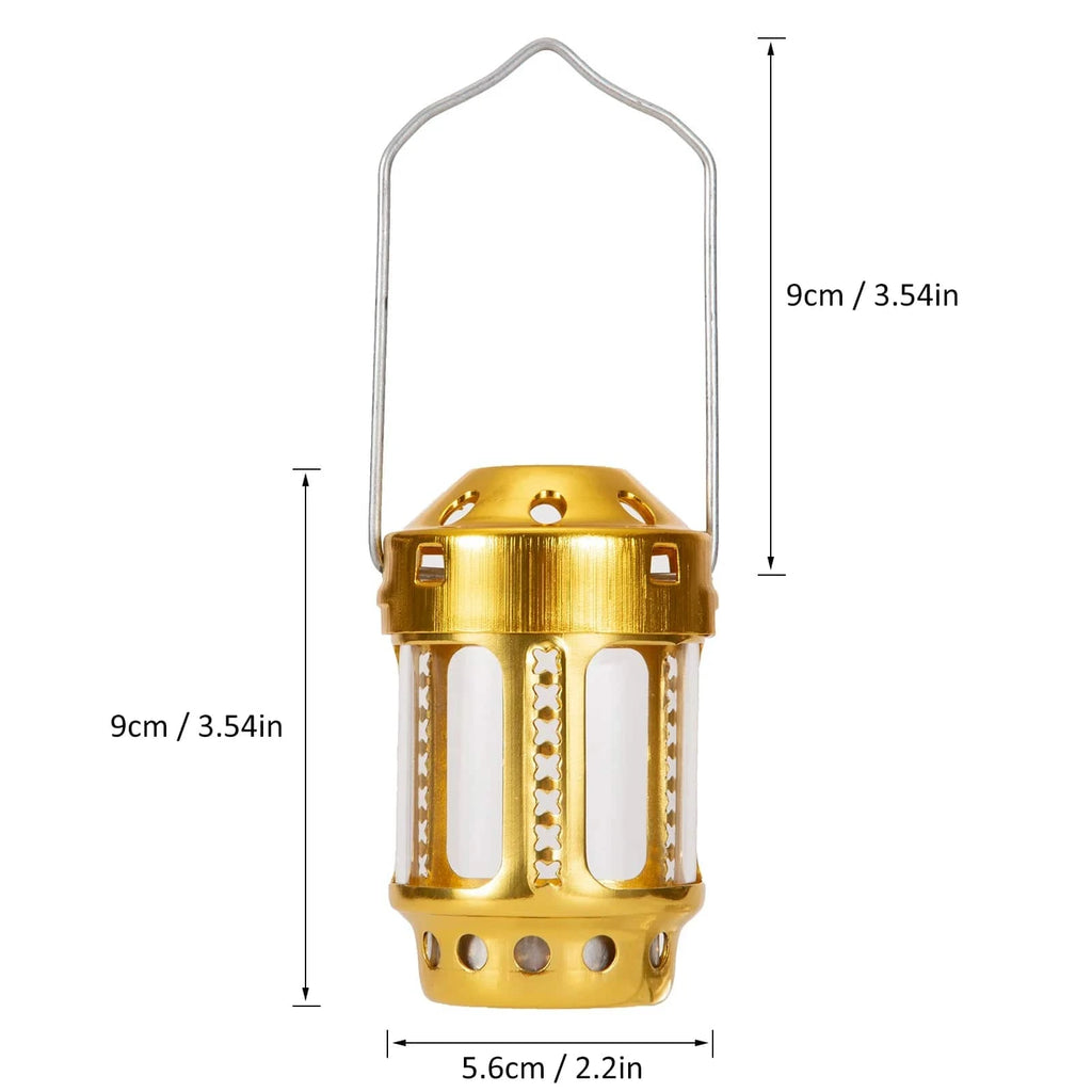Candle Lantern Mini Bright Aluminium Alloy Brass Night Fishing Hanging Candle Lamp Outdoor Camping Angling Candle Lamp-WAYBIKER