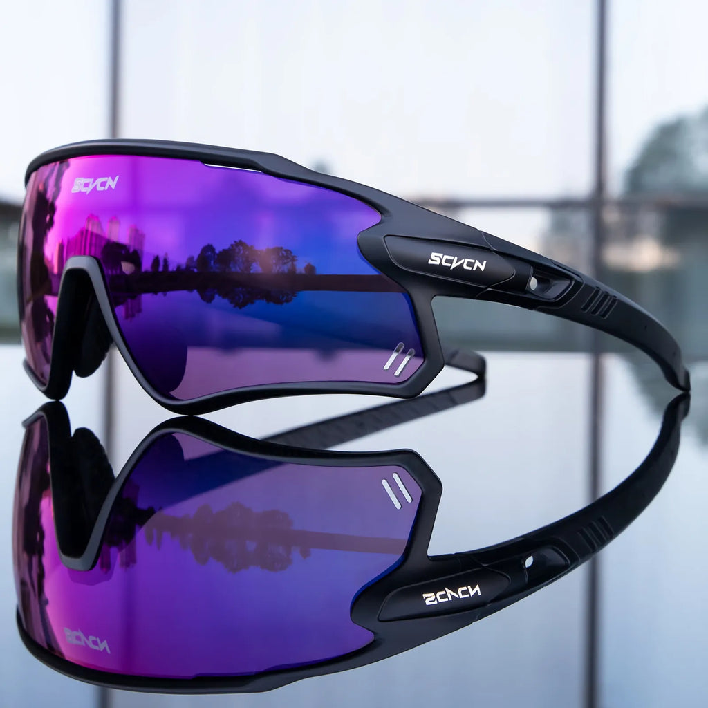SCVCN Sports Sunglasses Cycling Glasses Mountain Bike Goggles Men Baseball Eyewear Bicycle Glasses for Outdoor Sports-WAYBIKER