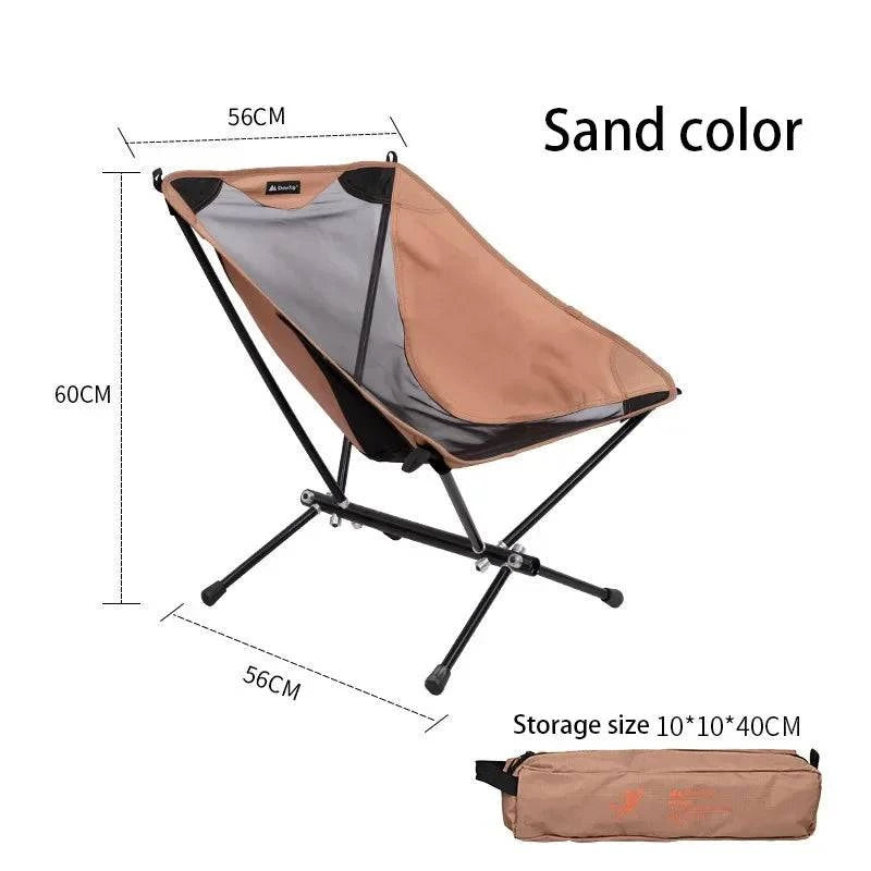 ShineTrip Outdoor Moon Chair Aluminum Alloy Ultra Light Low Back Chair Portable Folding Fishing Chair Director Chair Beach Chair-WAYBIKER
