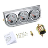 52MM Oil Pressure Celsius Water Temperature Gauge Voltmeter Chrome 3 in 1 Gauge Kit  Car Motorcycle Meter-WAYBIKER
