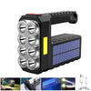 8LED Rechargeable Flashlight Solar Powered with COB Sidelight 4Mode Portable Waterproof For Outdoor Emergency