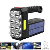 8LED Rechargeable Flashlight Solar Powered with COB Sidelight 4Mode Portable Waterproof For Outdoor Emergency-WAYBIKER