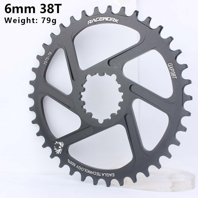 RACEWORK MTB GXP Bicycle Chainring 3/6mm Offset 32/34/36/38T Mountain Bike Chainwheel For 10 11 12 Speed GXP Direct Mount Crank-WAYBIKER
